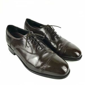 Florsheim Lexington Mens Size 9.5‎ Dress Shoes Brown Leather Cap Toe Oxford